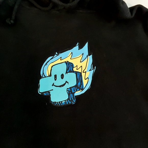 PINK DOLPHIN FIERY CROSS LOGO  sweatshirt - Picture 4 of 10